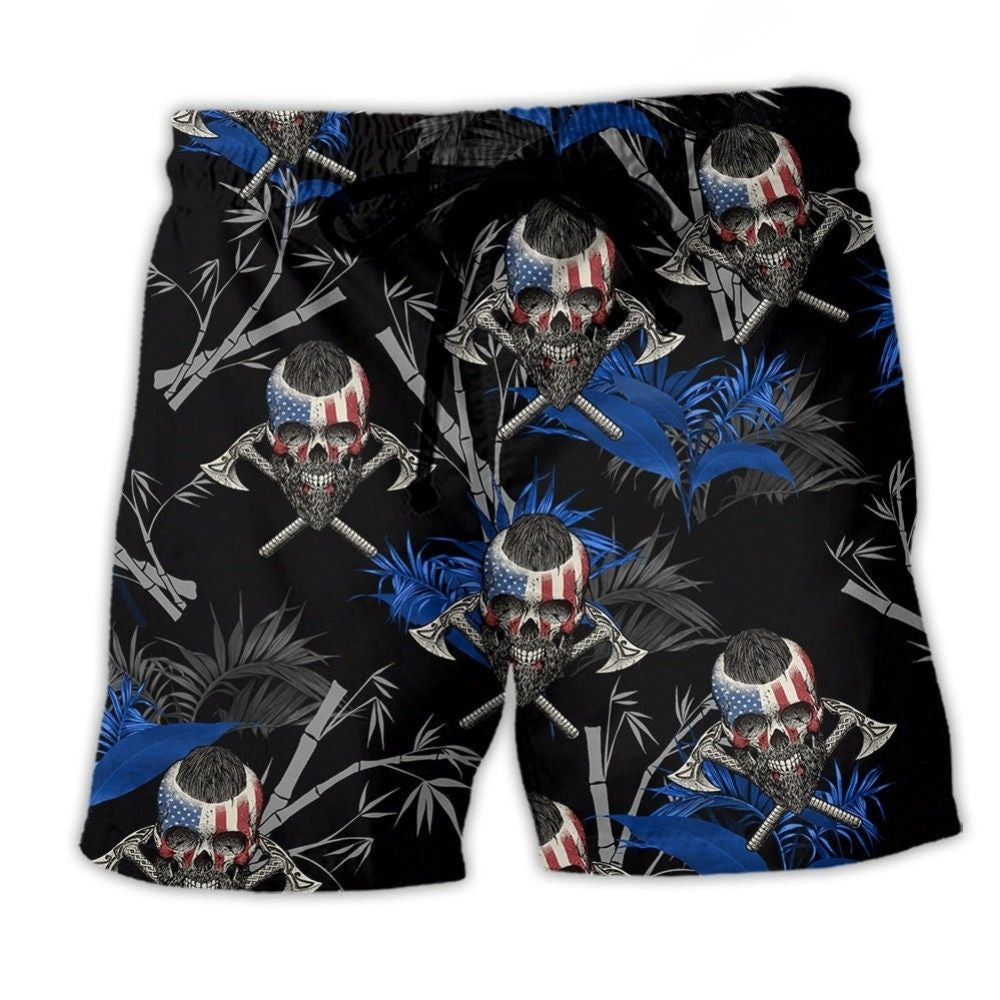 Viking Victory Skull Warrior Style – Beach Short