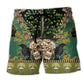 Skull Tree Nature Pattern Art – Beach Short