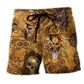Vintage Mechanical Skull Art – Beach Short