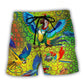 Mardi Gras Parrot Color Style – Beach Short