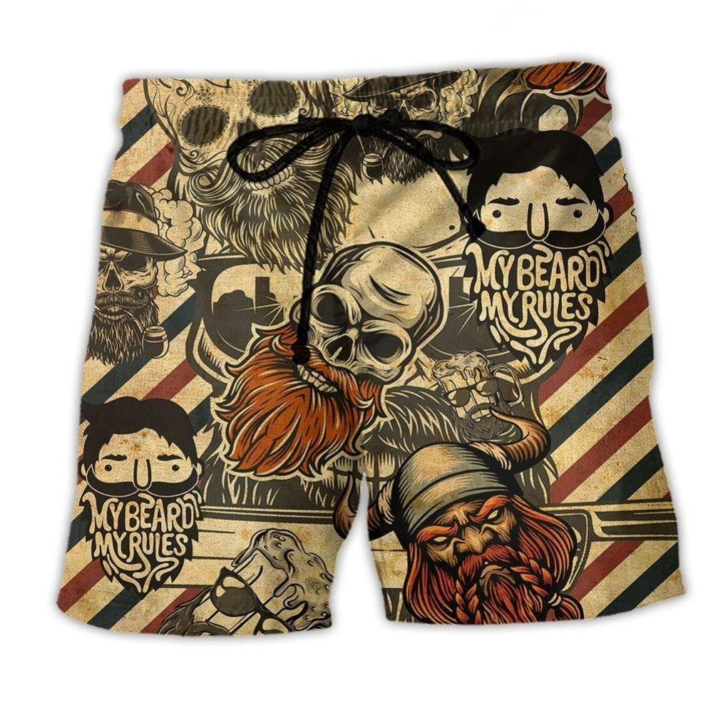 Viking Skull Warrior Life Art – Beach Short