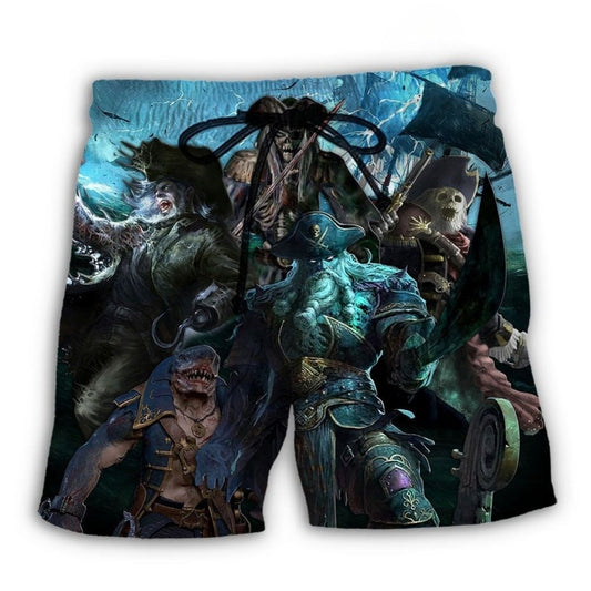 Pirate Storm Sea Monster – Beach Short