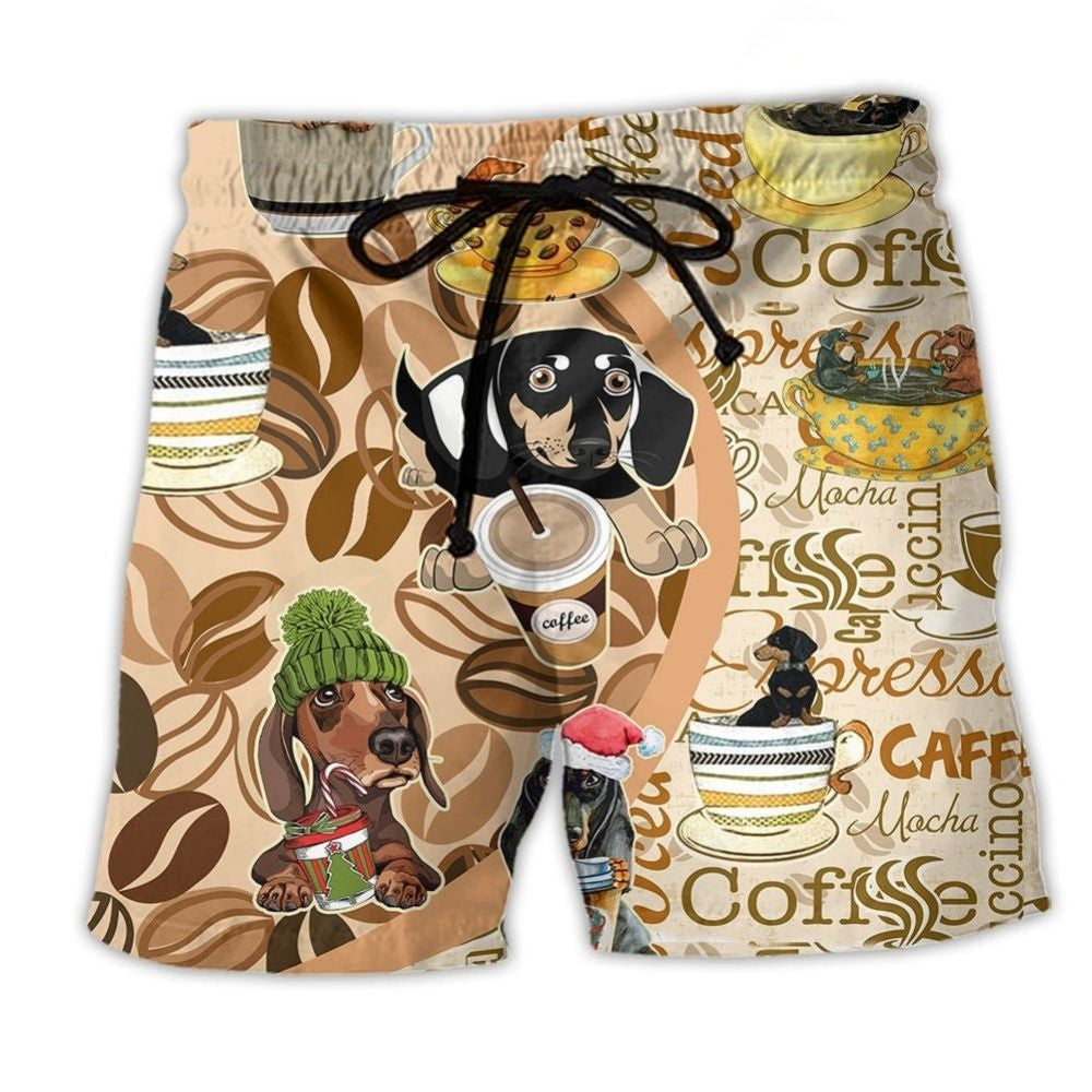 Dachshund Life Coffee Lover – Beach Short