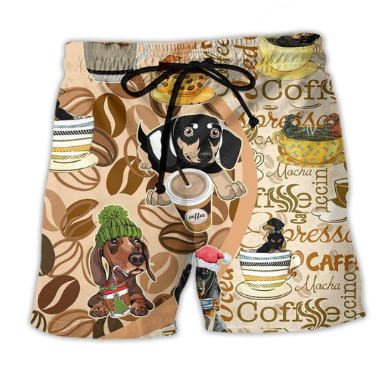 Dachshund Life Coffee Lover – Beach Short