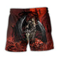 Halloween Skull Dark Blood Night - Beach Short