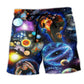 Galaxy Planet Mystery Art – Beach Short
