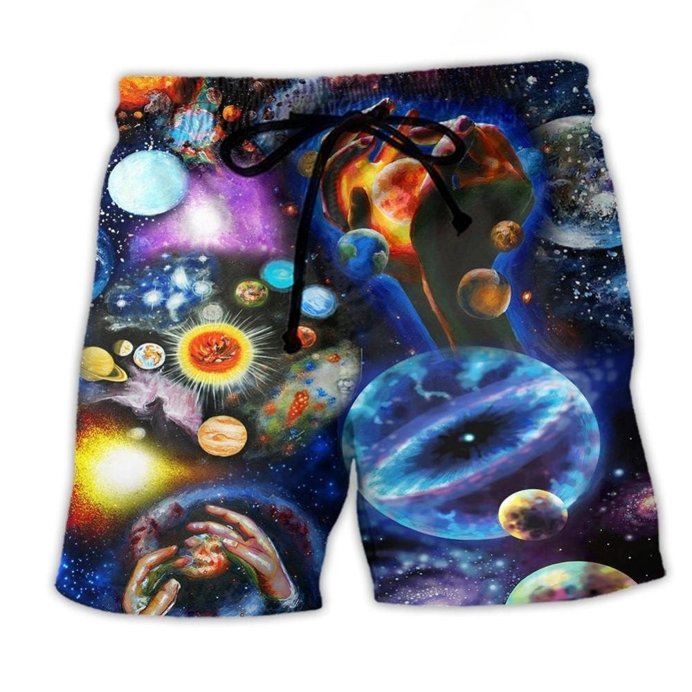 Galaxy Planet Mystery Art – Beach Short