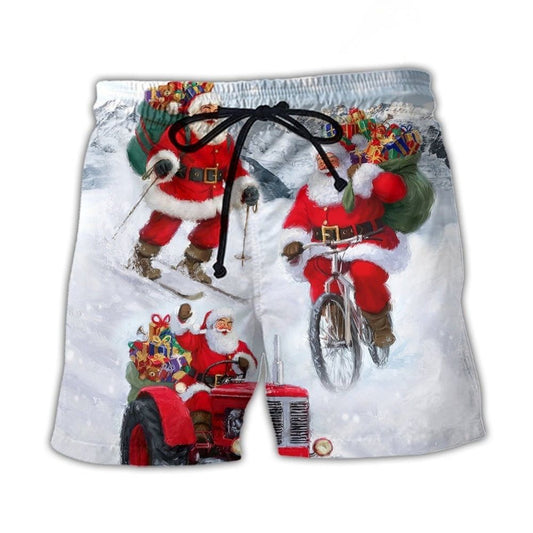 Christmas Santa Fun Holiday Cheer – Beach Short