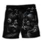 Awesome Black Cat Style Art – Beach Short