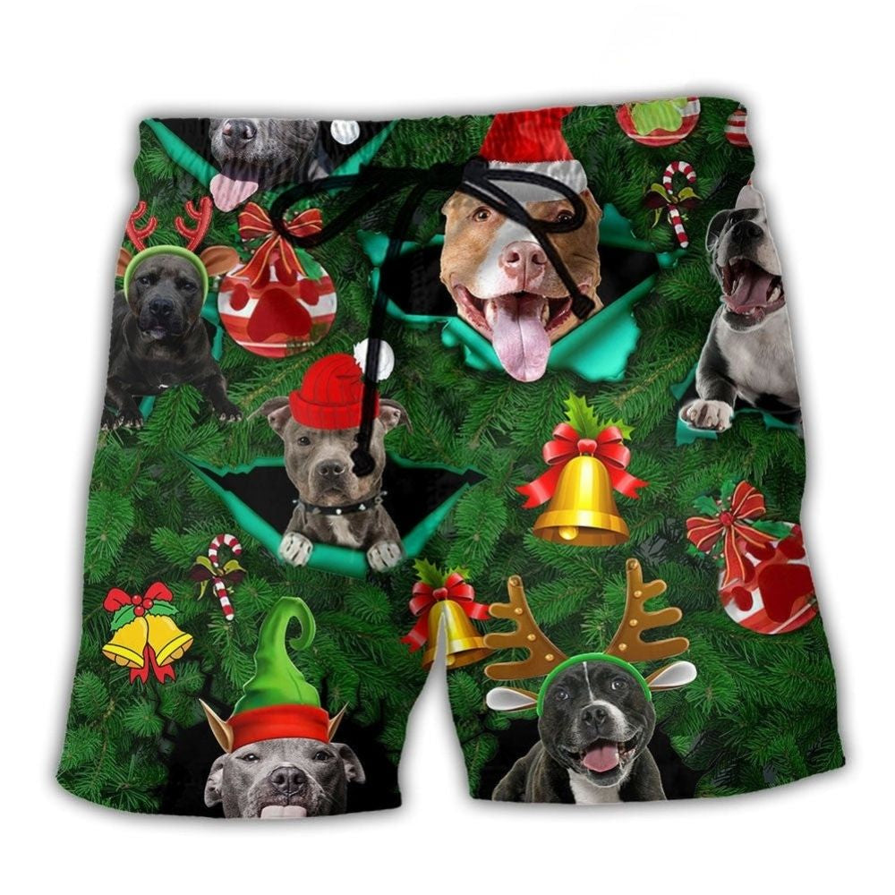 Pitbull Christmas Fun – Beach Short