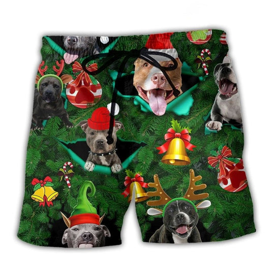 Pitbull Christmas Fun – Beach Short