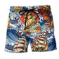 Sailing Stars Kiss The Ocean Art – Beach Short