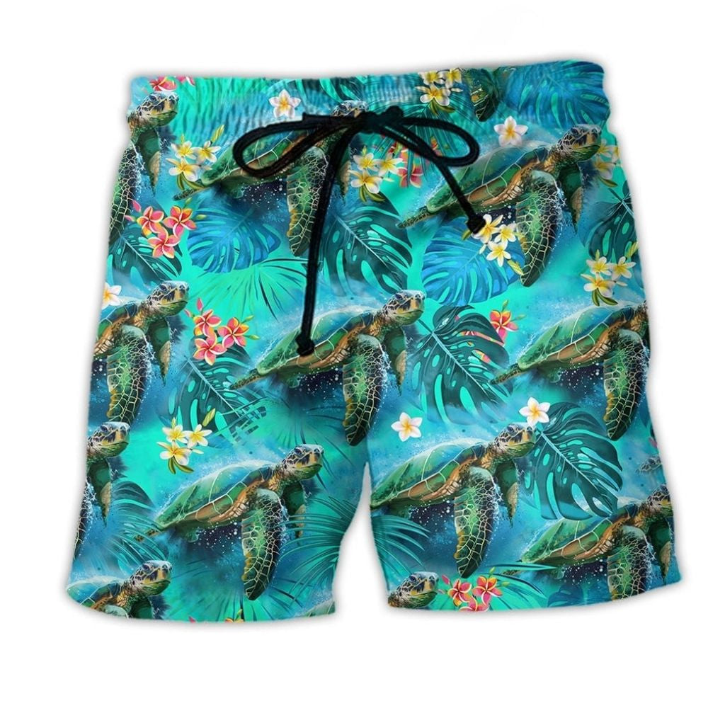 Turtle Blue Love Life – Beach Short