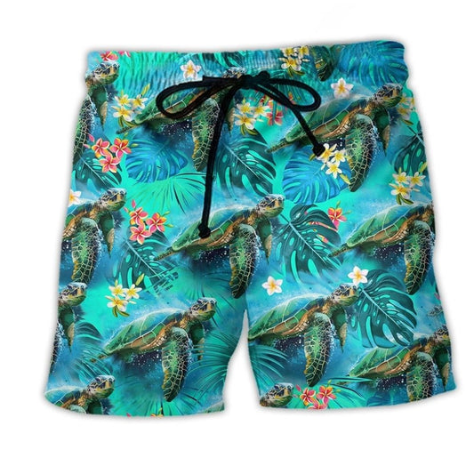 Turtle Blue Love Life – Beach Short