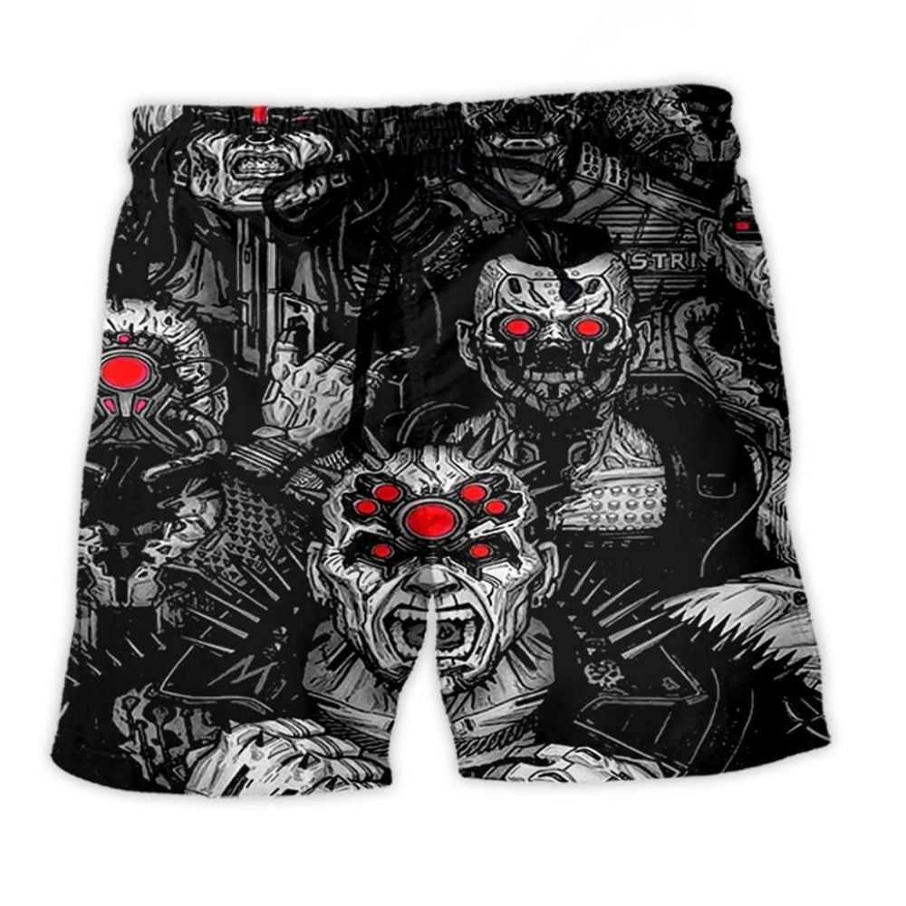 Zombie Will Work For Brains Humor – Beach Short