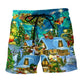 Christmas Magical Night Scene - Beach Short