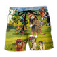 Cat Golfer Funny Style – Beach Short