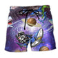 Shark Alien Space Magic Color - Beach Short