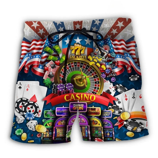 Poker USA Flag – Beach Short