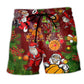 Basketball Santa Holiday Sports Art – Beach Short