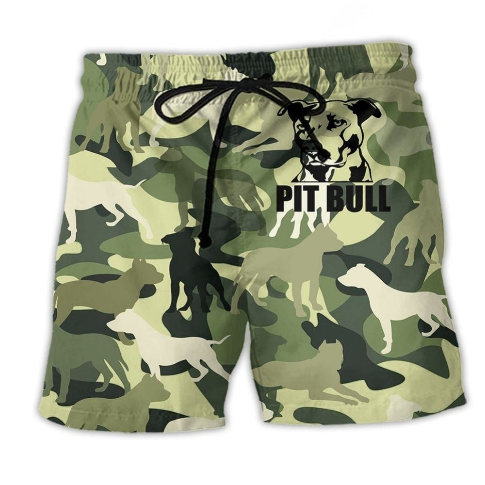 Pitbull Camouflage Minimal Style – Beach Short