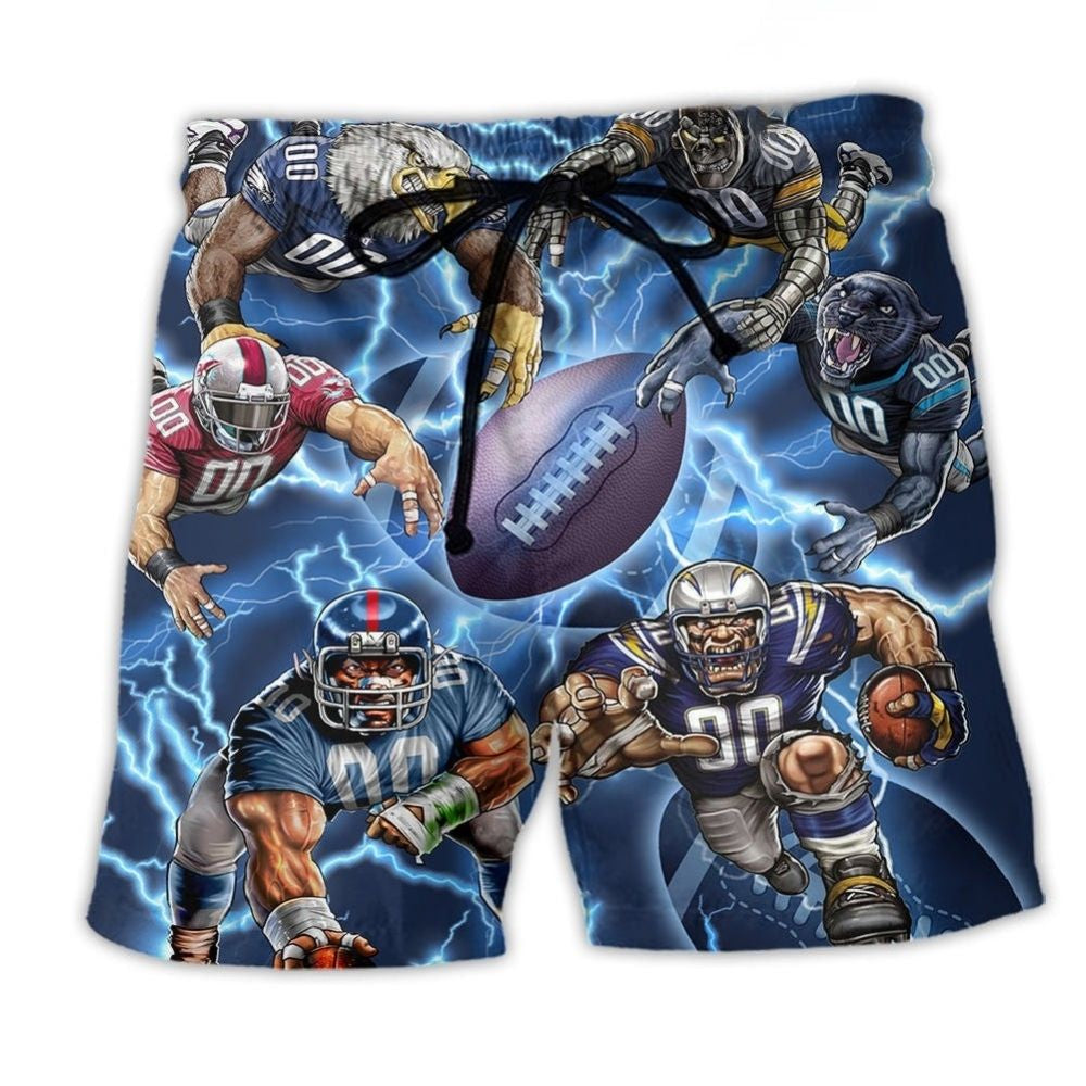 Rugby Lightning Sports Energy Art – Beach Short