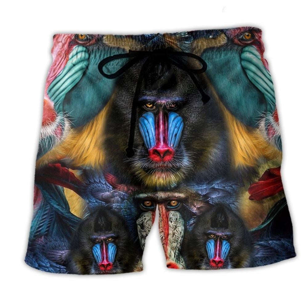 Mandrill Monkey Forest Lover - Beach Short