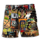 Car Road Trip Art - Beach Short