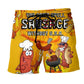 Food You Can't Spell Sausage Without USA Funny Quote - Beach Short