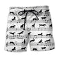 Horse Music Notes Minimal Style - Beach Short
