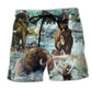 Woolly Mammoth Prehistoric Art - Beach Short
