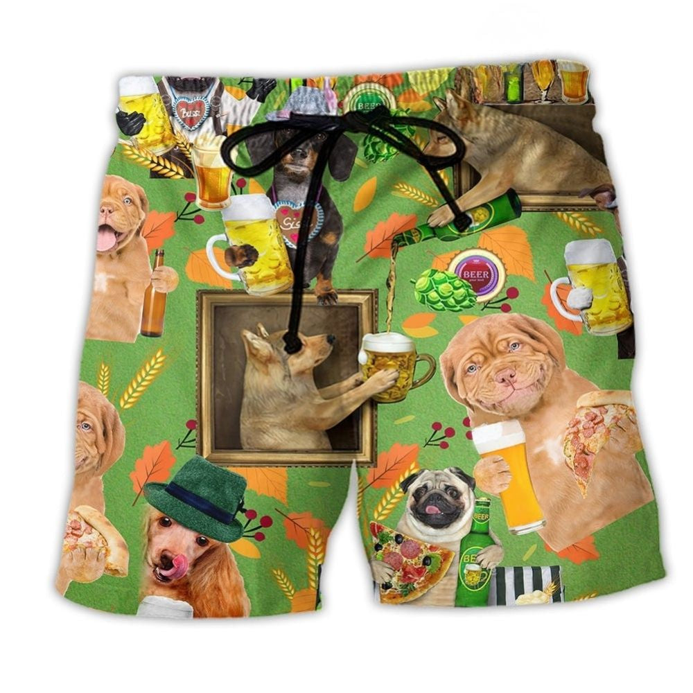 Beer Loving Dog Funny Lifestyle – Beach Short