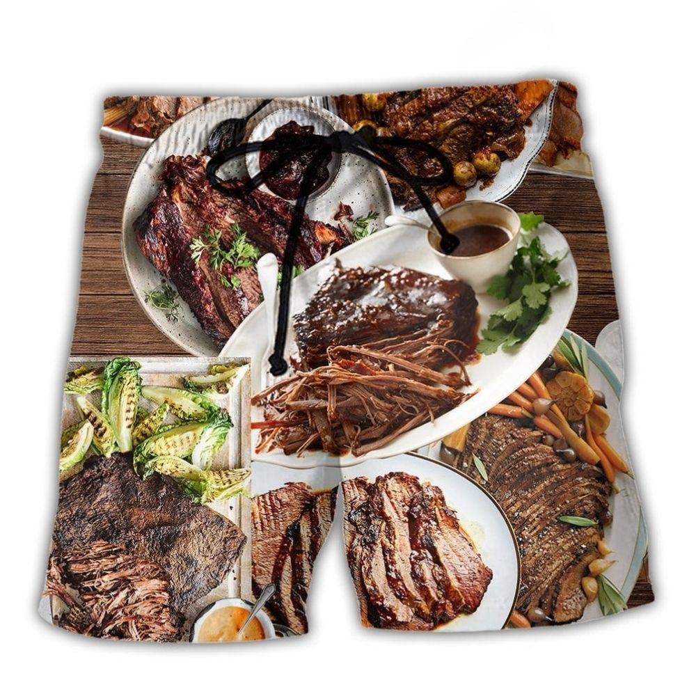 BBQ Brisket Food Love – Beach Short