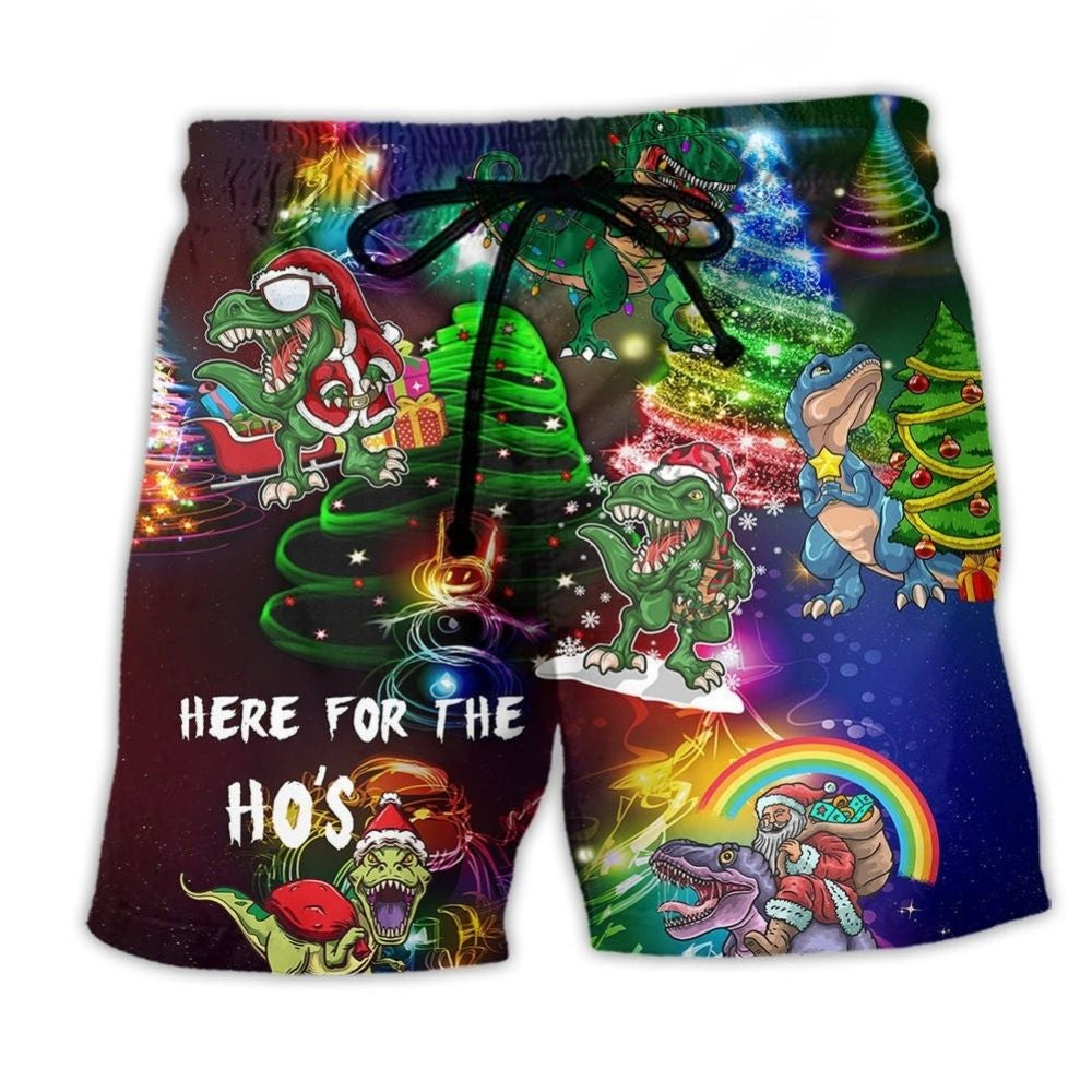 Christmas Dinosaur Night – Beach Short