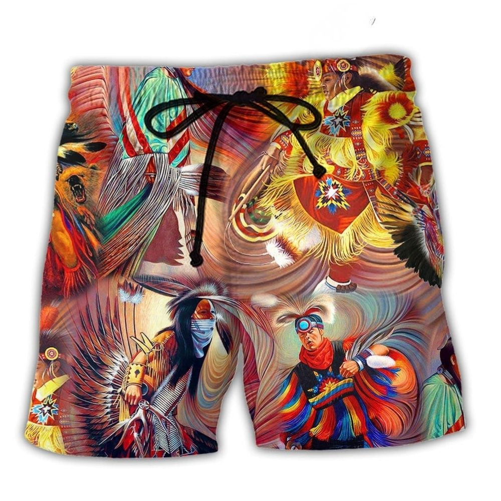 Native Together Forever Colorful Symbol Art – Beach Short