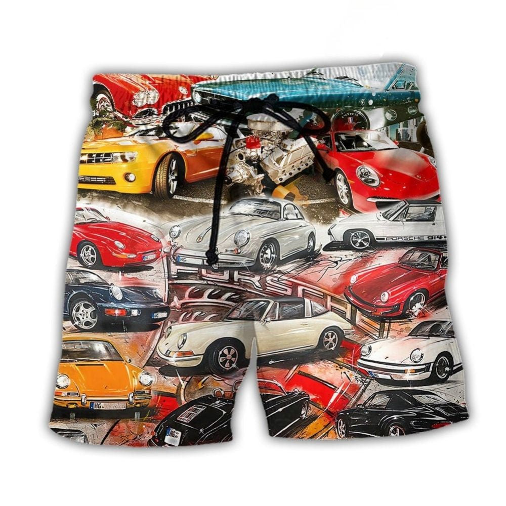 Retro Packed Classic Cars – Beach Short