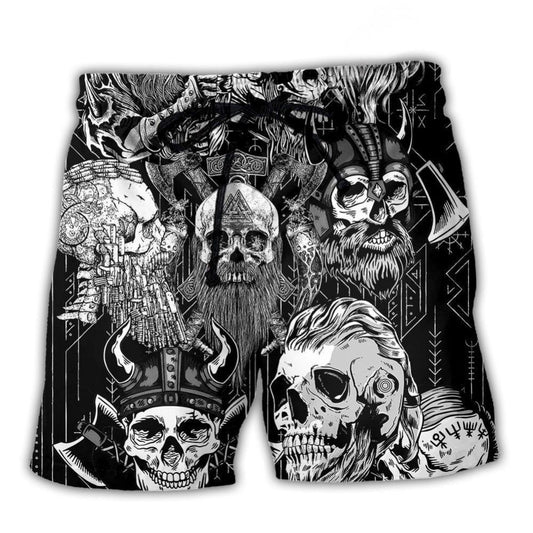 Viking Skull Axes – Beach Short