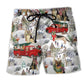 German Shepherd Winter Christmas – Beach Short