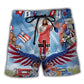 Faith And Patriot Eagle America Art – Beach Short