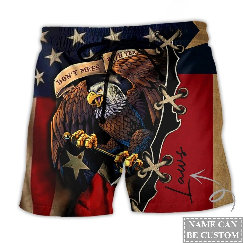 Texas Eagle Peace Personalized – Beach Short