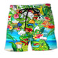 Alligator Chef Tropical Floral - Beach Short