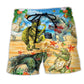 Turtle Loves Music Tiny Cute - Beach Short