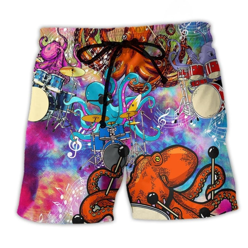 Drum Octopus Dance To Your Own Beat Art – Beach Short