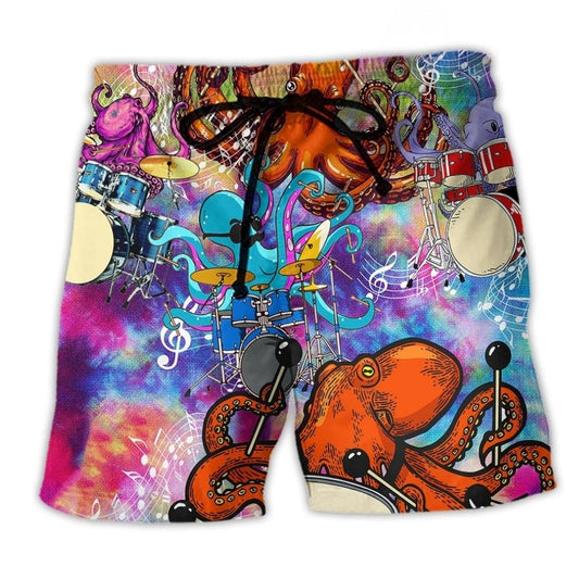 Drum Octopus Dance To Your Own Beat Art – Beach Short