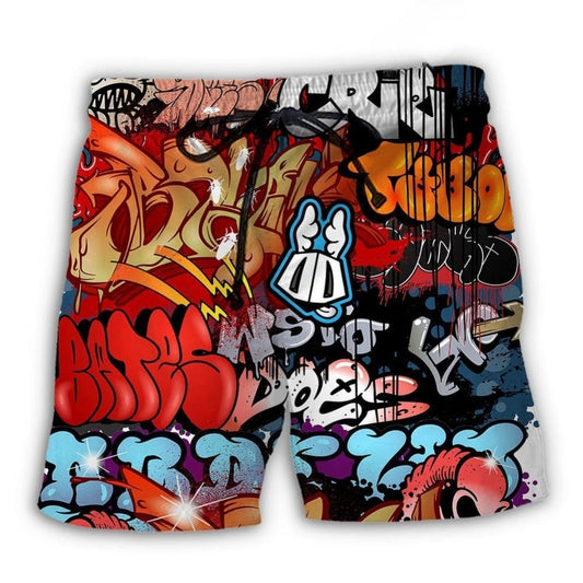 Graffiti Art Bold Color Expression – Beach Short