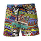 Dogs Love Life Colorful Bus – Beach Short