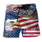 America Fourth Of July Eagle Freedom - Beach Short