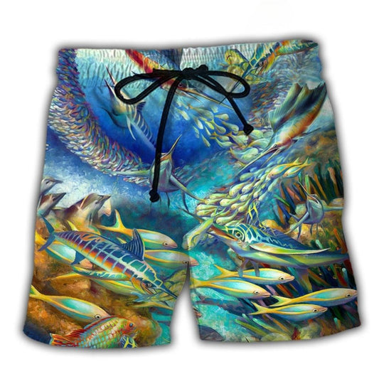Swordfish Marine Biology Ocean Art – Beach Short
