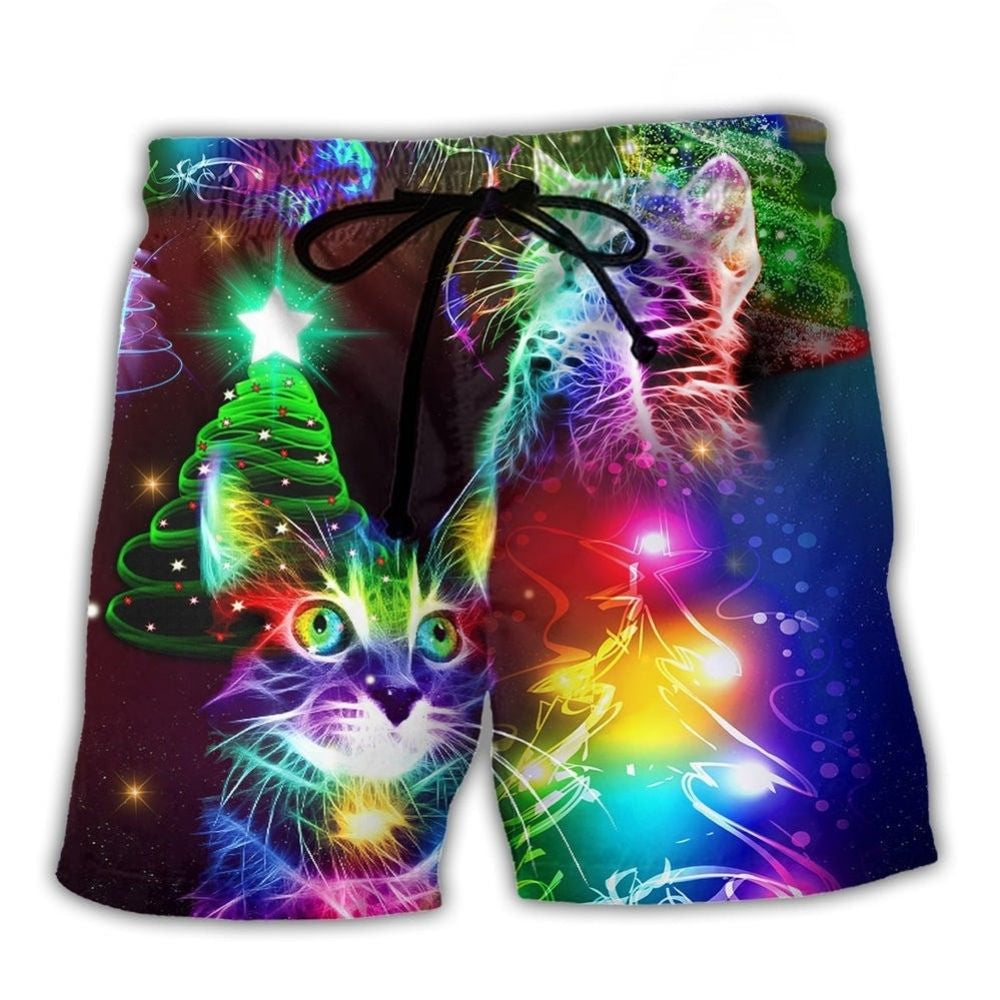 Christmas Cat Fun – Beach Short