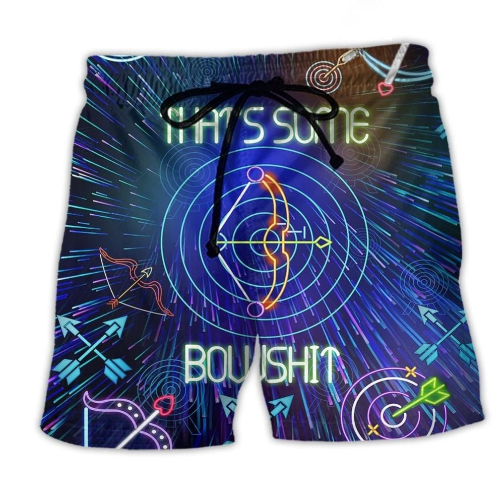 Dart Game Humor Neon – Beach Short